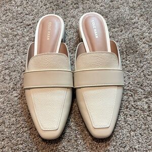 Cole Haan Pasha Cream Slip-On Mules